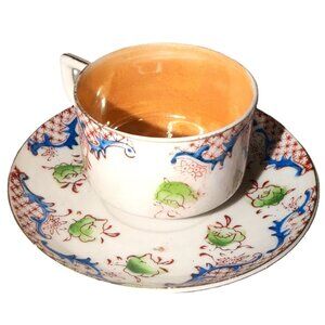 Beteson China J.B. Demitasse Cup Saucer Hand Painted Occupied Japan Tea Set VTG